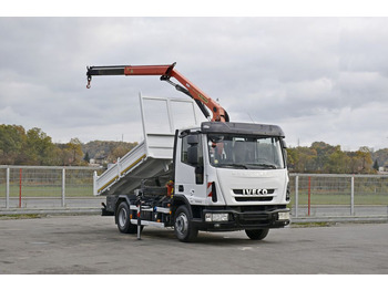 Crane truck, Tipper Iveco EUROCARGO 100E19 +PK 7001 H + FUNK * TOPZUSTAND: picture 2