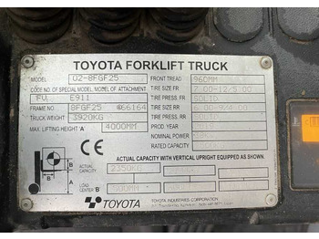 LPG forklift TOYOTA FGF 25