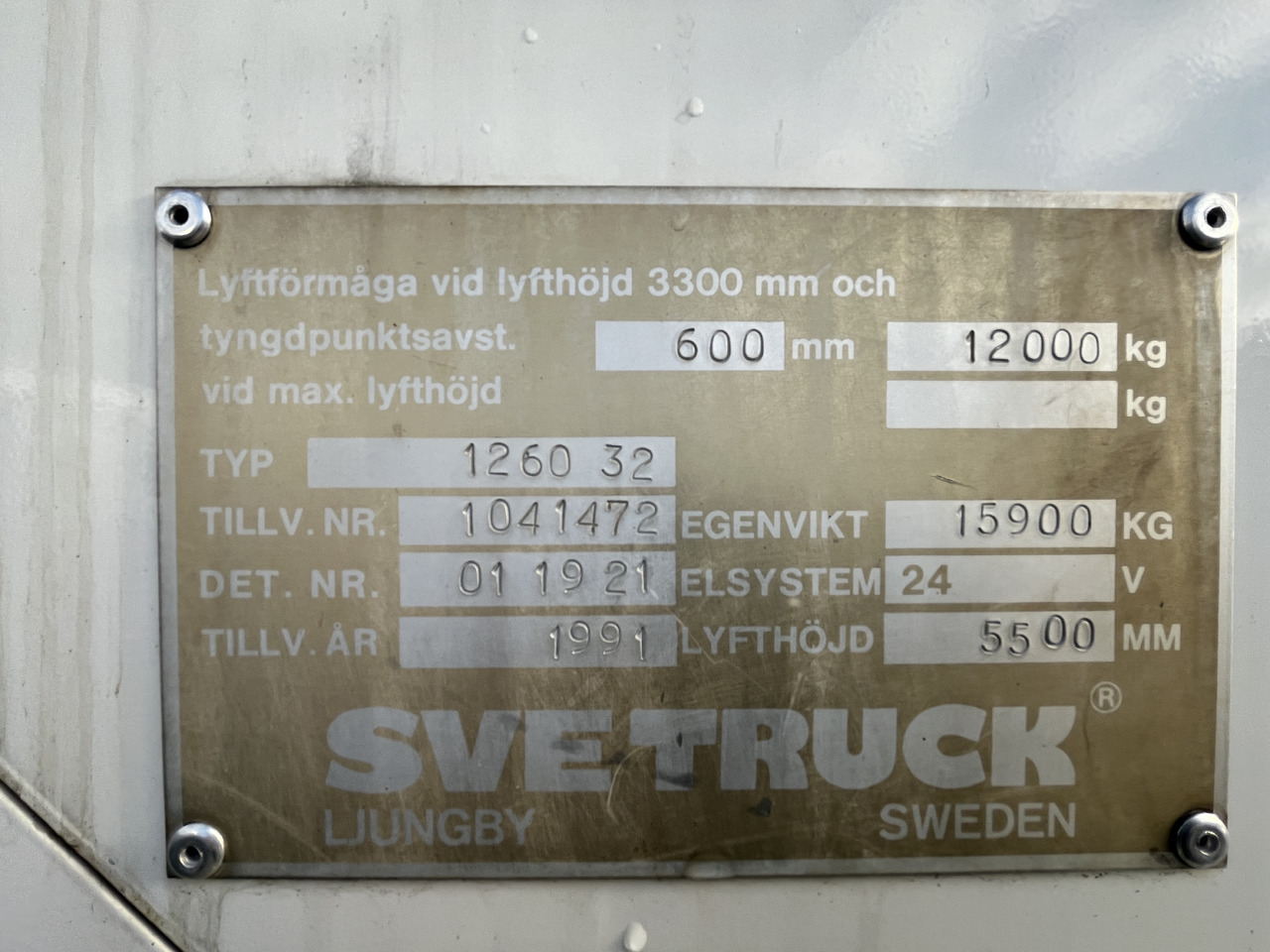 Diesel forklift Svetruck 1260-32 12ton: picture 9