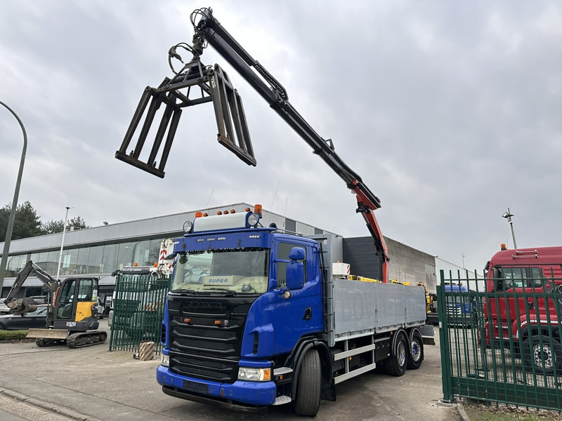 Crane truck Scania G420 6x2 BAUSTOFF PLATFORM 6m25 + KRAN PALFINGER PK 18002 EH + RADIO + CLAMB - BE TRUCK: picture 8