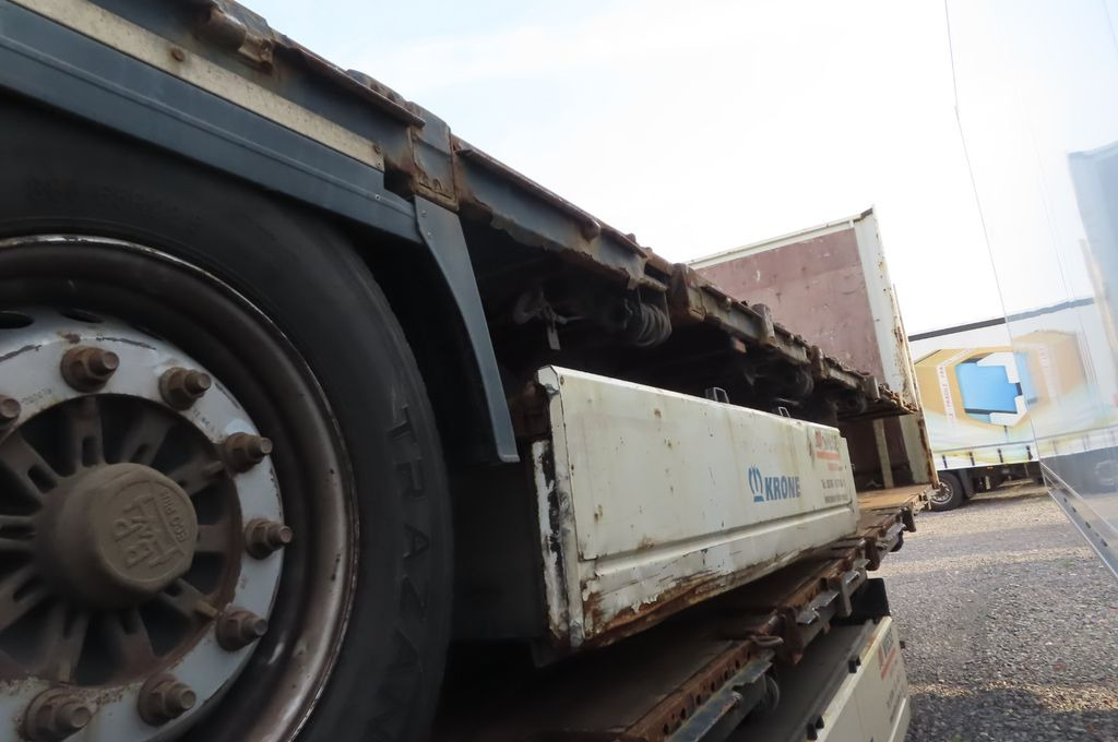 Dropside/ Flatbed semi-trailer Krone Stahlmattenauflieger mit Bordwände: picture 11