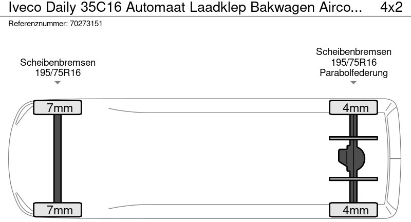 Closed box van Iveco Daily 35C16 Automaat Laadklep Bakwagen Airco Meubelbak Koffer Gesloten laadbak 19m3 Airco: picture 21