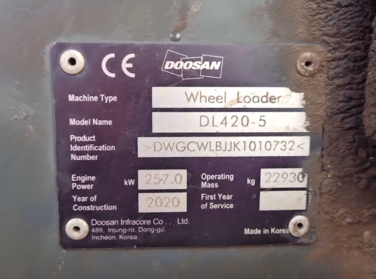 Wheel loader Doosan DL 420-5 Front End Loader, TOP!!!: picture 15