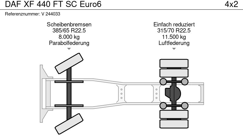 Tractor truck DAF XF 440 FT SC Euro6: picture 10