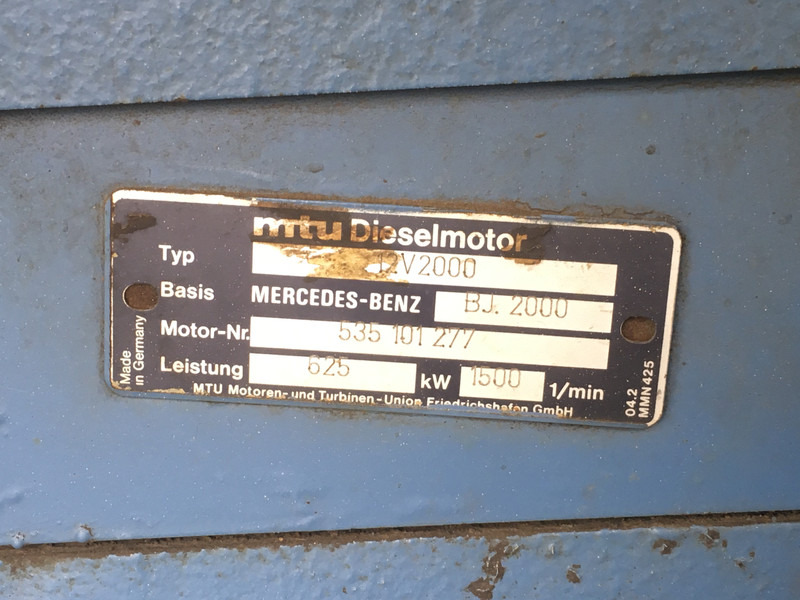 Generator set MTU LEROY-SOMER 49.1L9A C6/4 GENERATOR 825 KVA USED: picture 7